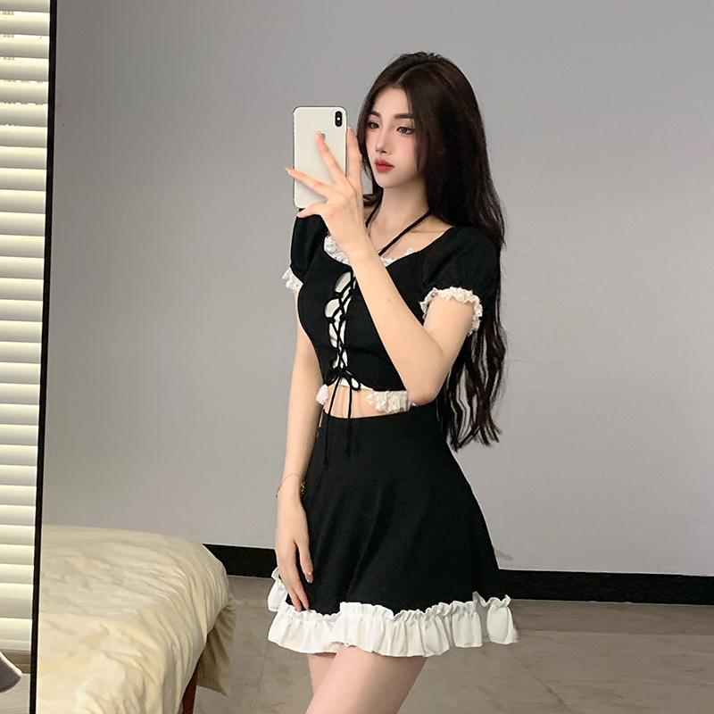 Women Fashion Korean - Instagram Style Women Two Piece Skirted