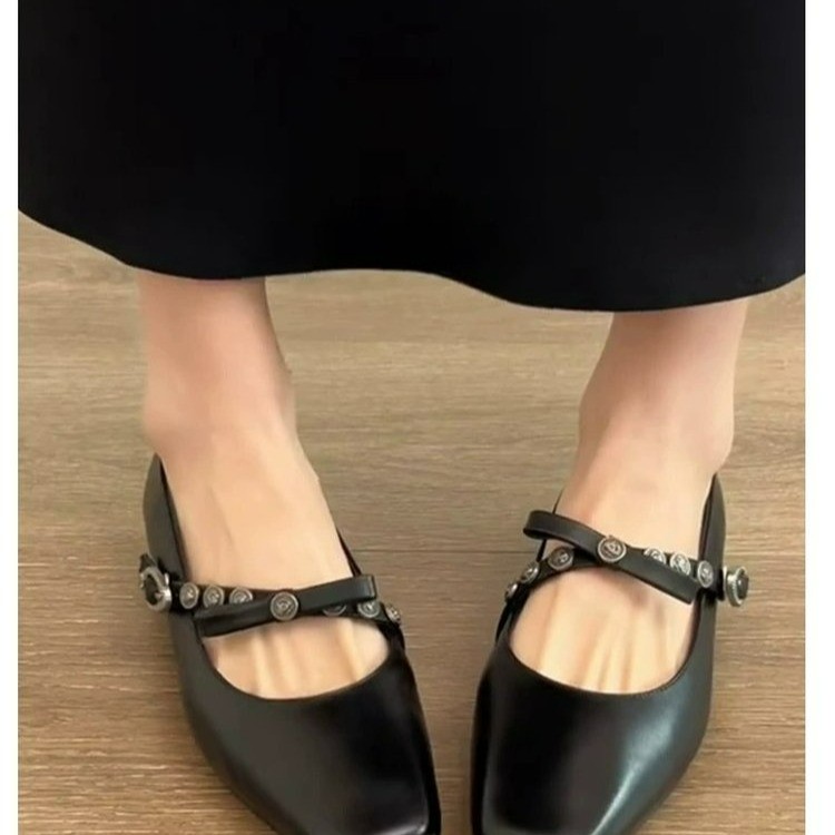 Women'S Fashion For Summer 2026 - French-style Bow Square-toe Chunky-heel Mary Jane