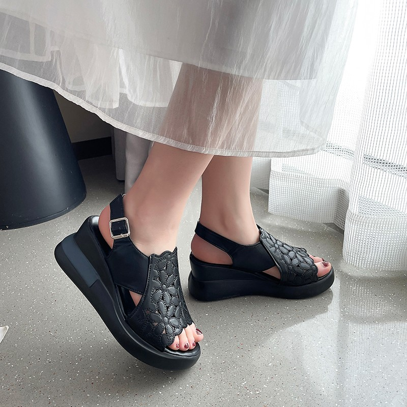 Women Fashion Korean - 2026 Women's Fashionable Platform Wedge Shoes: