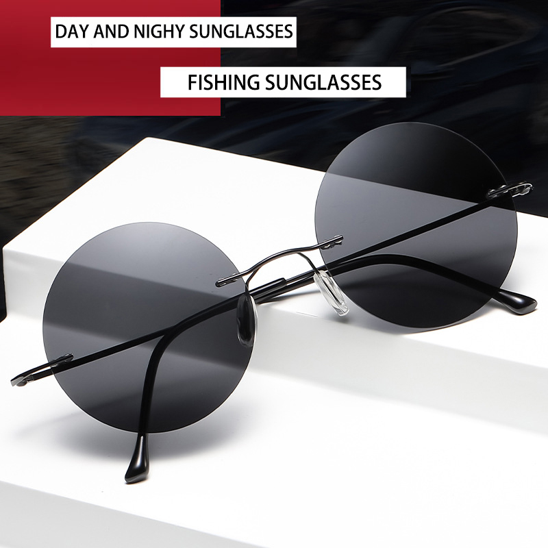Women'S Fashion Eyewear - BOYSEEN Ultra light polarized circular frameless