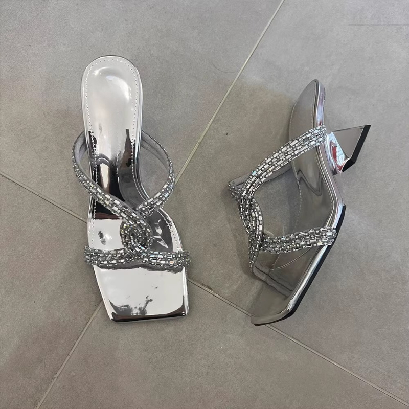 Women Fashion Korean - Women's Fashion Slippers Strange Style Square