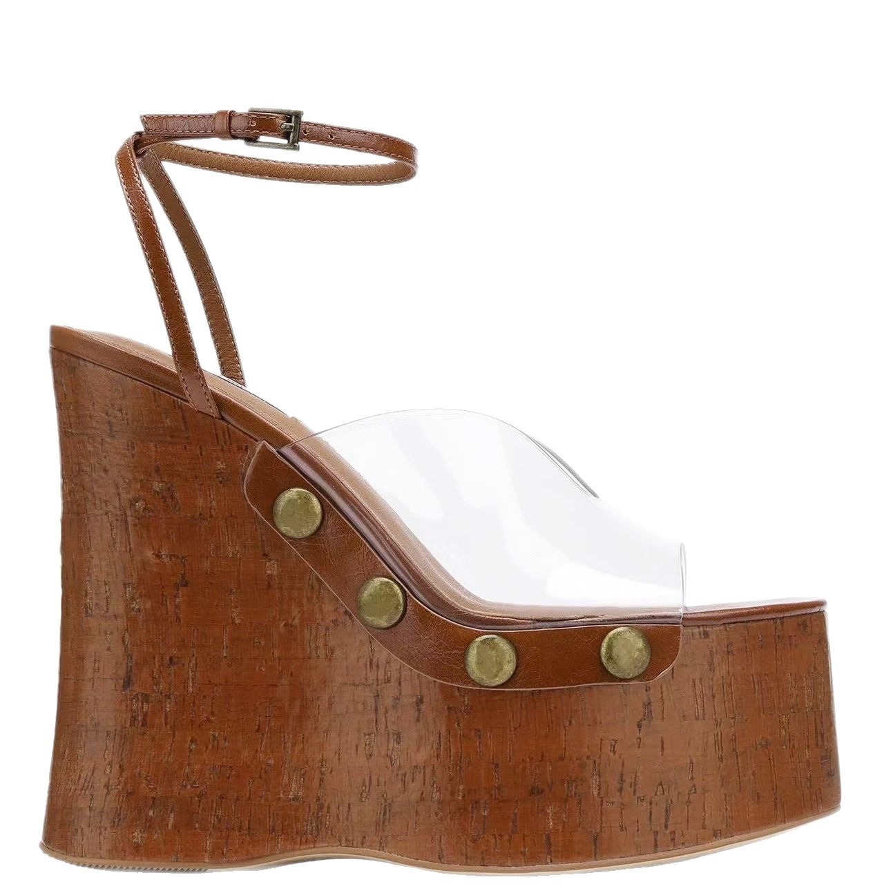 Women'S Fashion Show - 2026Summer Slope Heel Thick Bottom Women's
