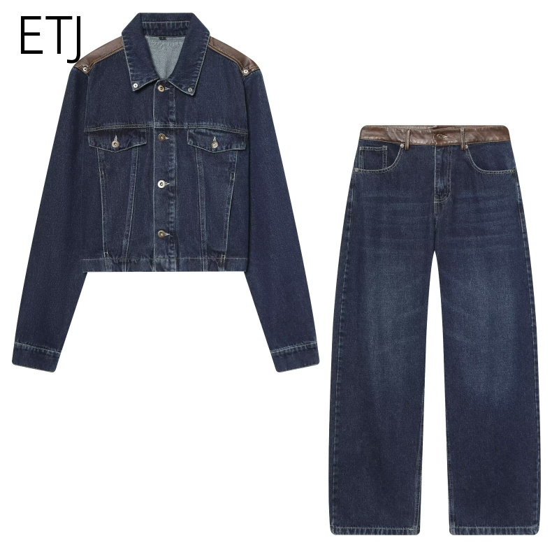 Women'S Fashion Leather Jacket - ETJ Women's Denim Jacket & Jeans