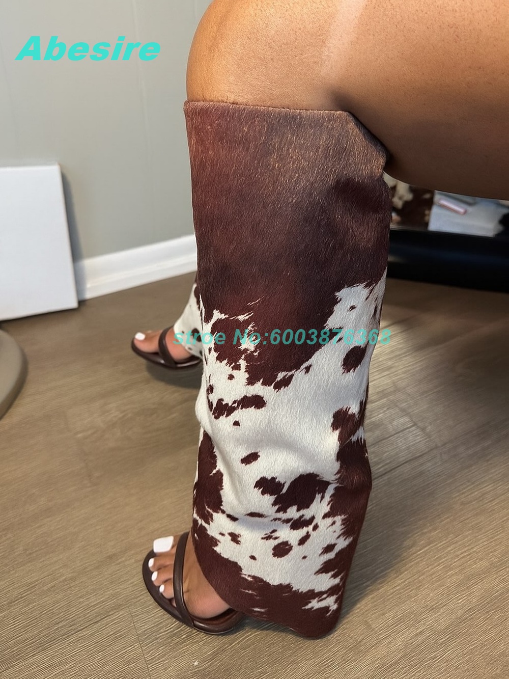 Cow Pattern Patchwork Suede Sa - Women'S Fashion Show review and price