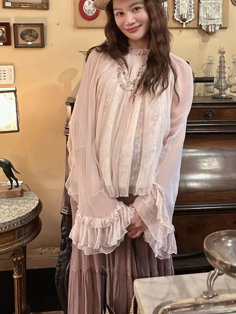Lace ruffled loose top, stylis - Women'S Fashion For Summer 2026 review and price