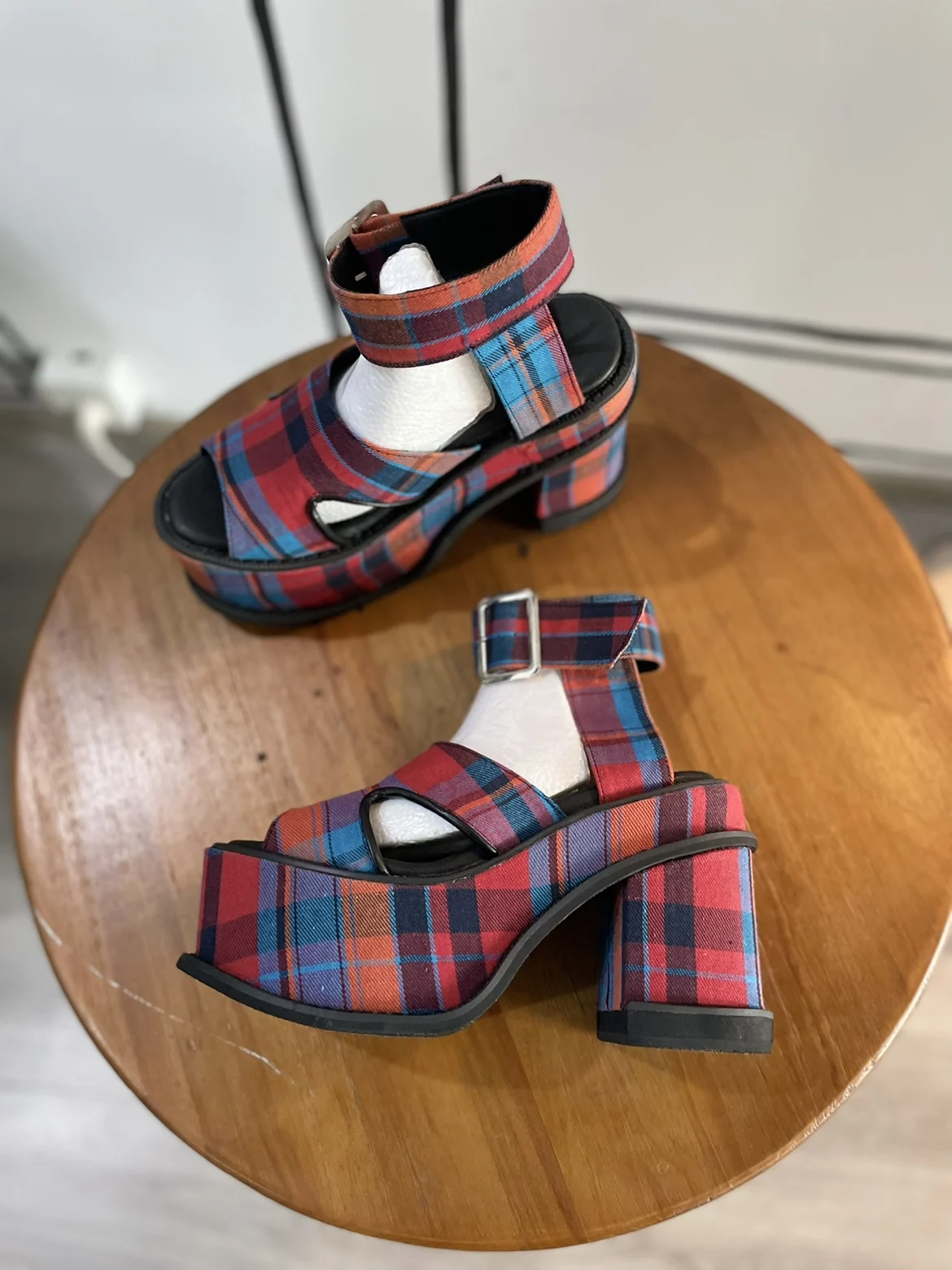 Platform Plaid Buckle Strap Sa - Women'S Fashion Show review and price