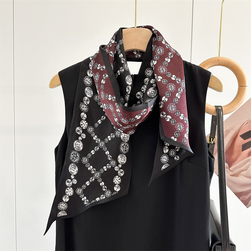 Jewelry Print 100% Silk Neck H - Women'S Fashion Layering review and price