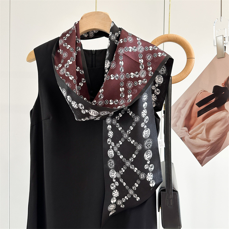 Jewelry Print 100% Silk Neck H - Women'S Fashion Layering review and price