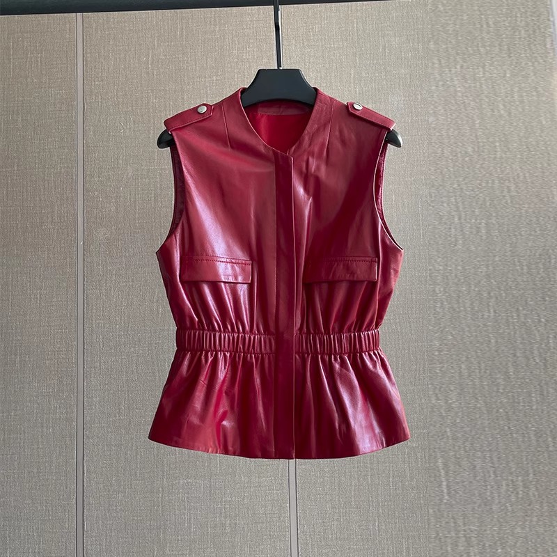 Women's Slim Waist Red Genuine - Women'S Fashion Leather Jacket review and price