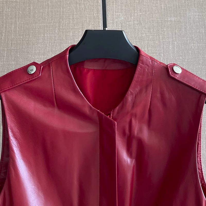 Women's Slim Waist Red Genuine - Women'S Fashion Leather Jacket review and price