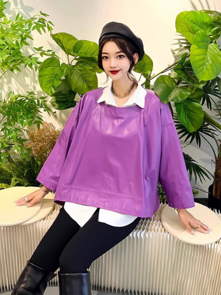 Women Hip Hop Genuine Leather  - Women'S Fashion Leather Jacket review and price