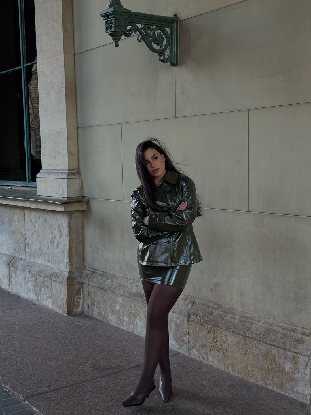 Dark Brown Patent Leather Skir - Women'S Fashion Leather Jacket review and price