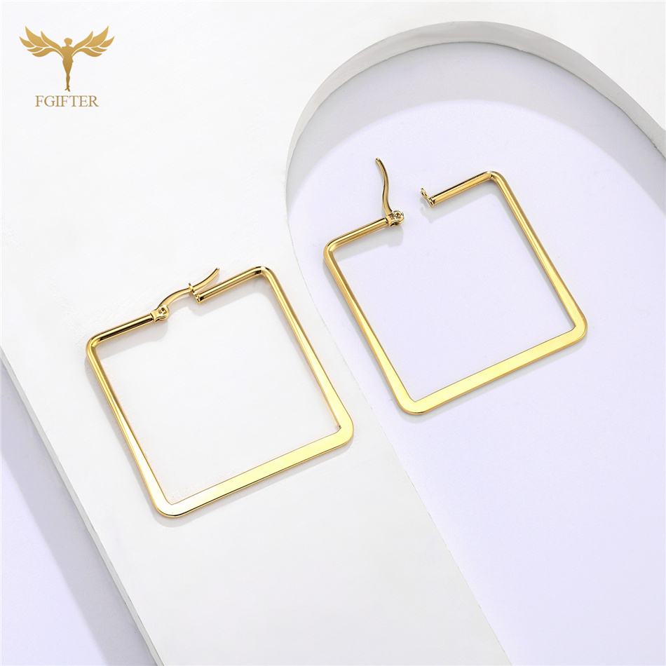 Stainless Steel Square Hoop Ea - Women'S Fashion Retailers review and price
