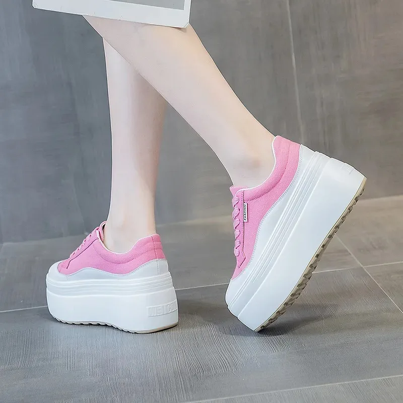 8cm New Canvas Genuine Leather - Women'S Fashion Show review and price