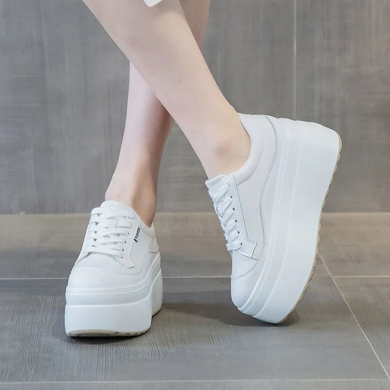 8cm New Canvas Genuine Leather - Women'S Fashion Show review and price