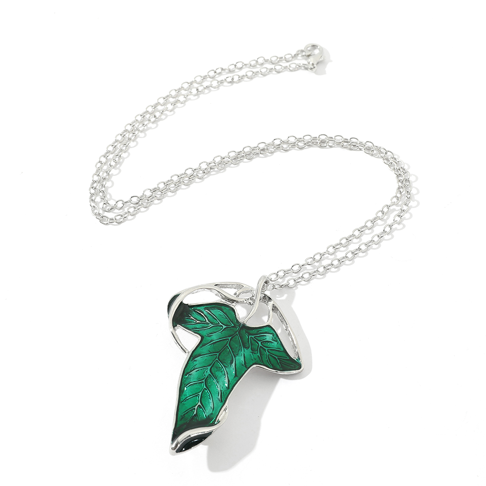 Vintage Green Leaf Pendant Nec - Women Fashion Hub review and price