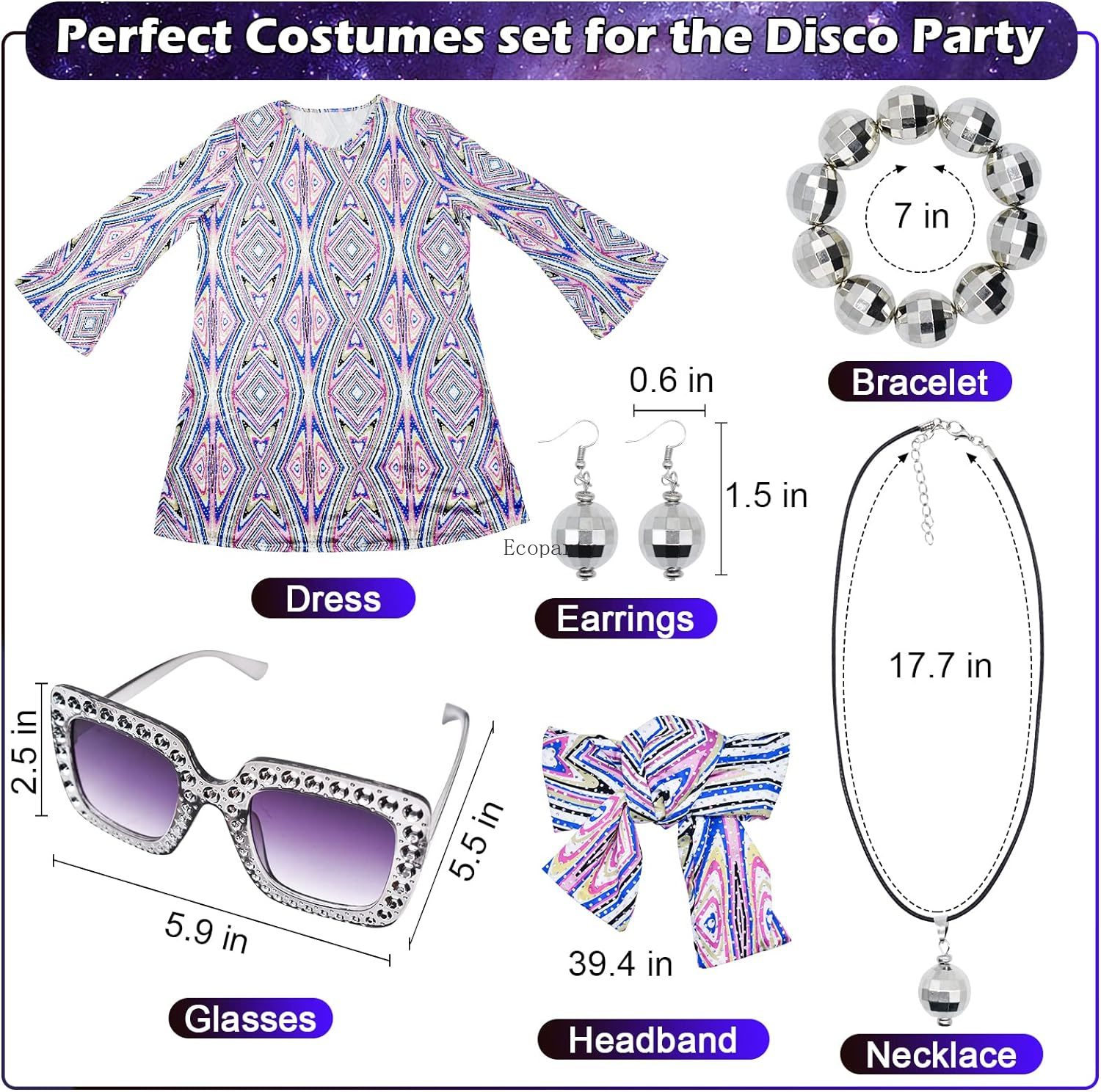 Disfraz 70s Women Disco Dress  - Women'S Fashion From The 70S review and price