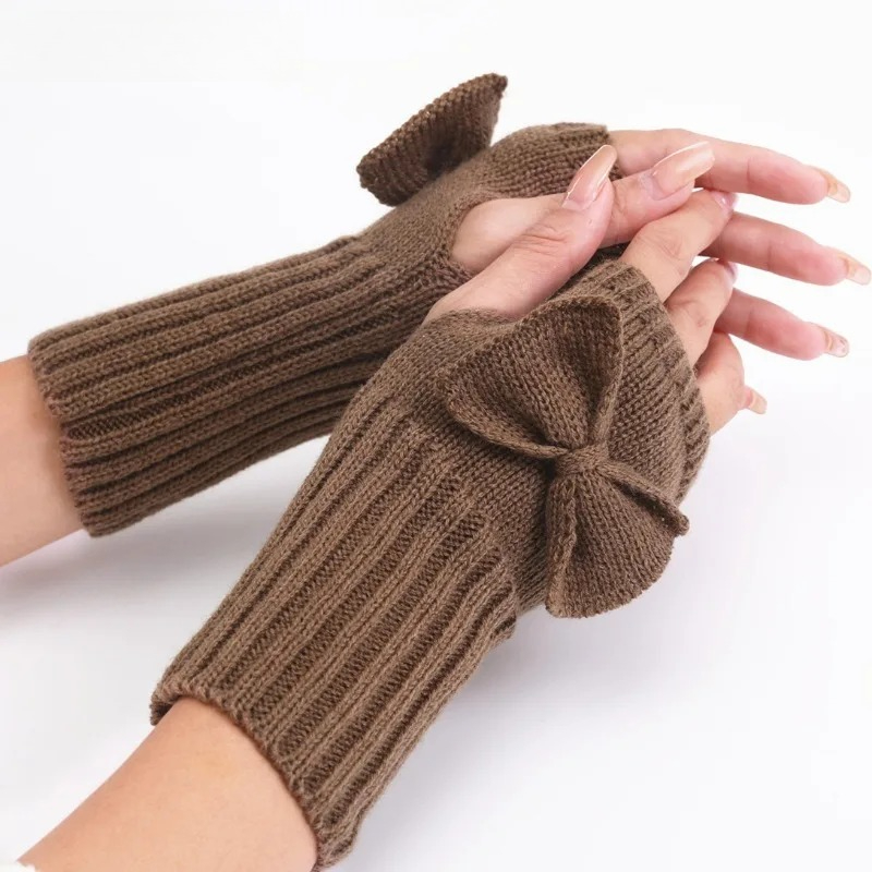 Knit Bow Fingerless Gloves – S - Women'S Fashion Gloves review and price
