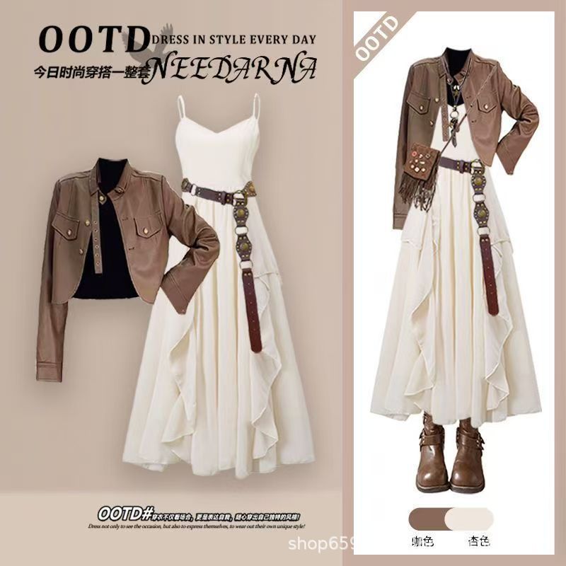Fashion Women's Set Spring and - Women'S Fashion Leather Jacket review and price