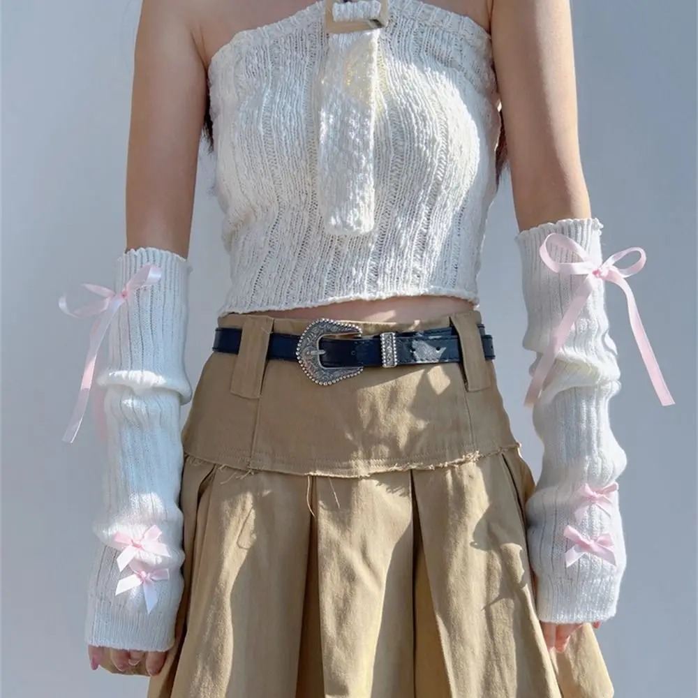 Streetwear Elastic Knitted Bow - Women'S Fashion Gloves review and price