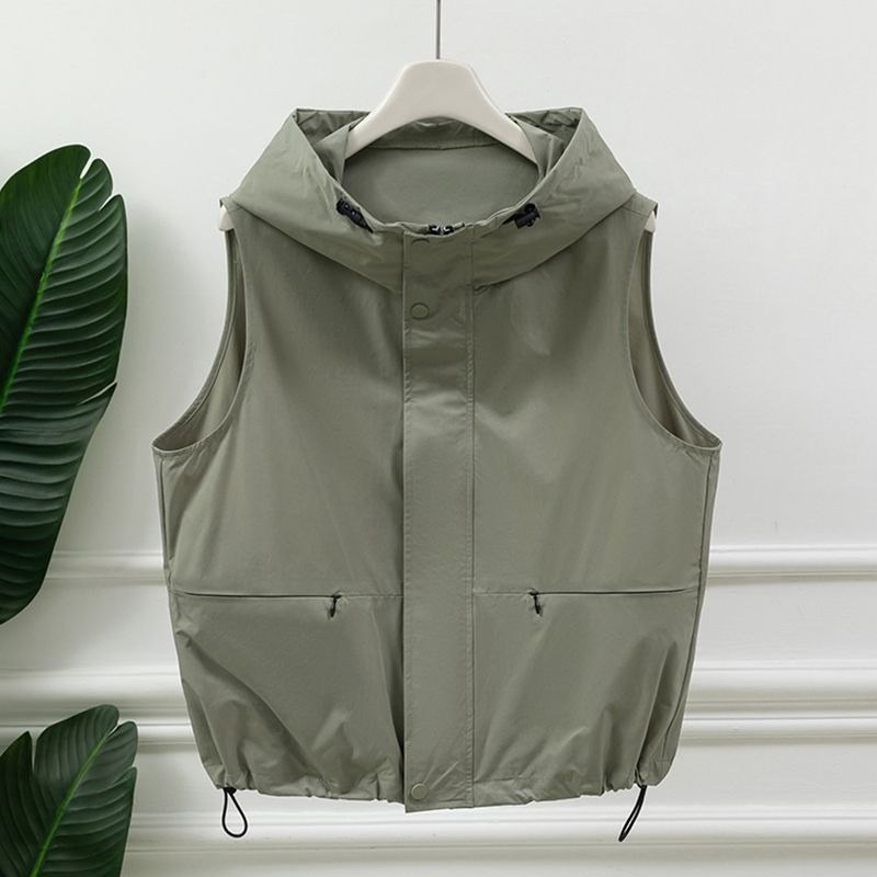 Womens Light Gray Hooded Sleev - Women'S Fashion Utility Vest review and price
