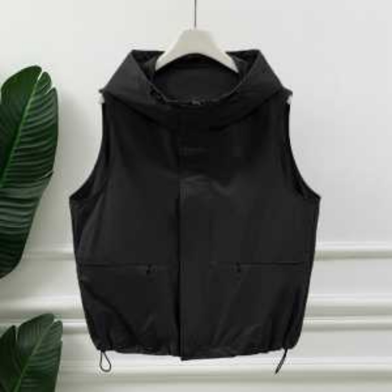 Womens Light Gray Hooded Sleev - Women'S Fashion Utility Vest review and price