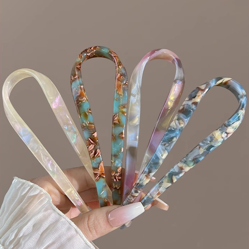 U-Shaped Hair Sticks Acetate A - Women Fashion Hub review and price