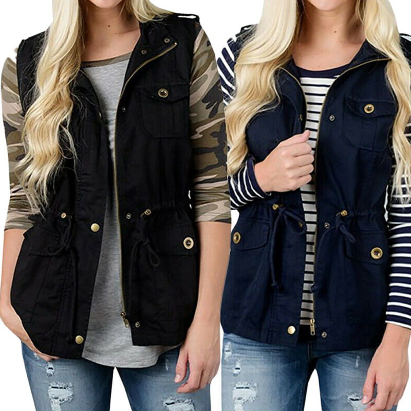 Fashion Women Vest Olive Cargo - Women'S Fashion Utility Vest review and price