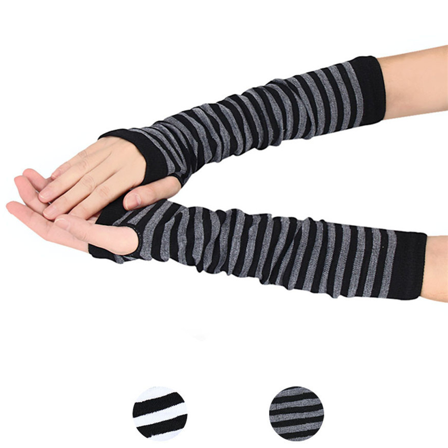 Women Long Sleeve Gothic Strip - Women'S Fashion Gloves review and price